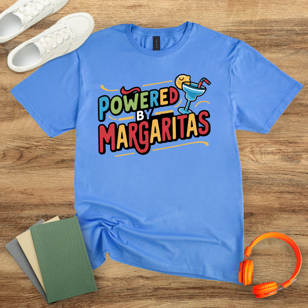 Powered By Margaritas Colourful Unisex Softstyle T-Shirt