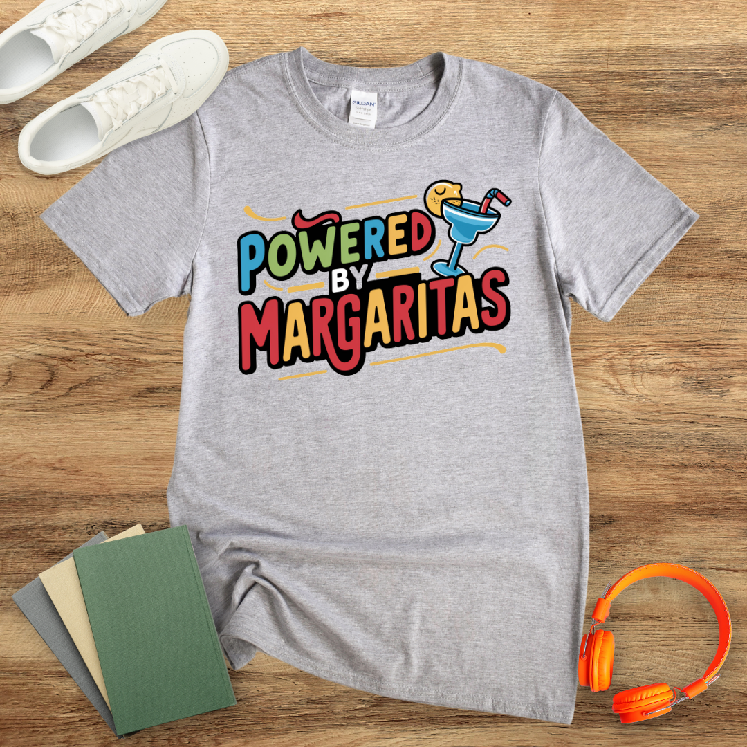 Powered By Margaritas Colourful Unisex Softstyle T-Shirt