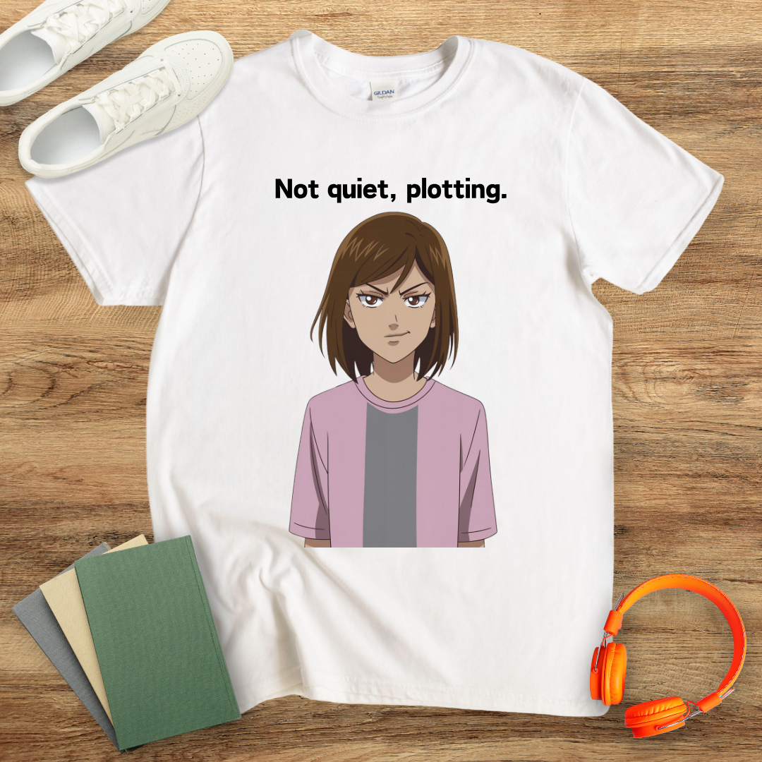 Not Quiet, Plotting Anime Unisex Softstyle T-Shirt