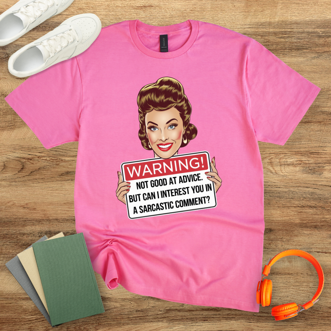 Warning Not Good At Advice Retro Womens T-Shirt