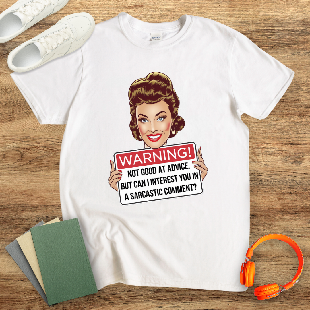 Warning Not Good At Advice Retro Womens T-Shirt